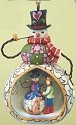 Jim Shore 4014396 Snowman Diorama Ornament