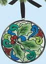 Jim Shore 4014436 Christmas Holly Suncatcher