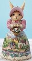 Jim Shore 4015582 Bunny and Church Scene Figurine