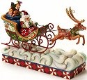 Jim Shore 4017630 Santa and Sleigh Figurine