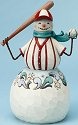 Jim Shore 4017662 Baseball Snowman Figurine