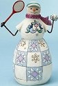 Jim Shore 4017665 Tennis Snowman Figurine