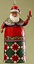 Jim Shore 4017856 Santa Candle Ornament