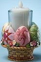 Jim Shore 4021715 Egg and Basket Votive Holder