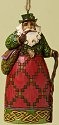 Jim Shore 4022939 Irish Santa Ornament