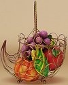 Jim Shore 4023441 Bountiful Set Of 6 Cornucopia Wire Basket W Fruit Figurine