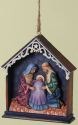 Jim Shore 4025303 Holy Family in Stable Hanging Ornament