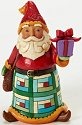 Jim Shore 4025627 Mini Santa Present Figurine