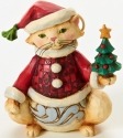 Jim Shore 4025630 Mini Christmas Cat Figurine