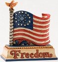 Jim Shore 4025849 Mini Flag Figurine