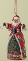 Jim Shore 4027741 O Tannenbaum Santa Ornament