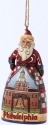 Jim Shore 4027748 Philadephia Santa Ornament