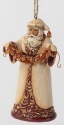 Jim Shore 4027847 Ivory and Gold Sant Ornament