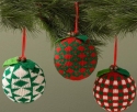 Jim Shore 4027853 Set of 3 Knit Ball Hanging Ornaments