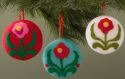 Jim Shore 4029504 Set of 3 Wool Round Hanging Ornaments