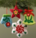 Jim Shore 4029506 Set of 4 Hanging Ornaments