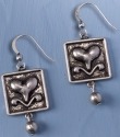 Jim Shore 4032506 Heart in Square Earrings