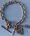 Jim Shore 4033297 Heart and Locket Bracelet Bracelet