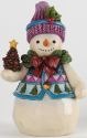 Jim Shore 4034376 Snowman and Pinecone Pint Sized Figurine