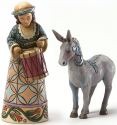Jim Shore 4034383 Set of 2 Mini Drum Boy and Donkey Figurines