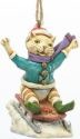 Jim Shore 4034410 Christmas Cat Sledding Hanging Ornament