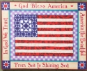 Jim Shore 4034848 JS Canvas Wall Decor USA Flag