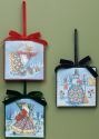 Jim Shore 4034856 JS Set of 3 Hanging Canvas Ornaments