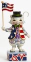 Jim Shore 4036235 Pint Patriotic Cat Figurine