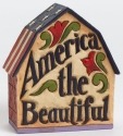 Jim Shore 4040709 Pint Patriotic Barn Figurine