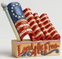 Jim Shore 4040712 Flag Mini Figurine