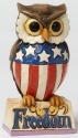 Jim Shore 4040713 Patriotic Owl Mini Figurine