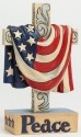 Jim Shore 4040791 Flag Hanging Over C Figurine