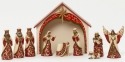 Jim Shore 4041092 Set 9 Ivory and Gold Figurine