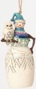 Jim Shore 4041114 Snowman Owl Ornament