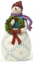 Jim Shore 4042967 Snowman w Wreath Figurine