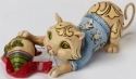 Jim Shore 4047782 Christmas Cat Mini Figurine