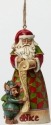 Jim Shore 4047789 Naughty Nice Santa Ornament
