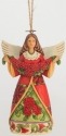 Jim Shore 4047795 Poinsettia Angel Ornament