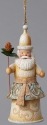 Jim Shore 4048068 Hanging Ornament Santa w Pinecone