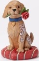 Jim Shore 4051396 Puppy Red Rose Figurine