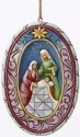 Jim Shore 4051537 Oval Holy Family Sc Ornament