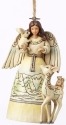 Jim Shore 4051540 White Woodland Angel Ornament