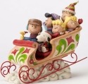 Jim Shore Peanuts 4052722 Peanut Gang Sleigh Ride