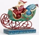 Jim Shore 4053675 Wonderland Santa in Sleigh Figurine