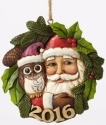 Jim Shore 4053828 Dated 2016 Santa w Ornament