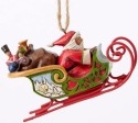 Jim Shore 4053836 Santa in Sleigh Ornament