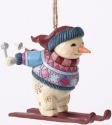 Jim Shore 4053842 Skiing Snowman Ornament