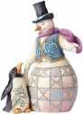 Jim Shore 4055050 Snowman w Penguin Figurine