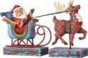 Jim Shore 4056609 Santa In Sleigh Wit