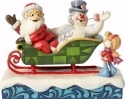 Jim Shore Frosty 4058189 Santa & Frosty in Sleigh